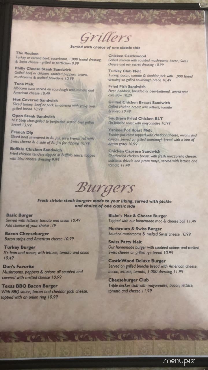 Castlewood Cafe - Utica, NY menu_pic