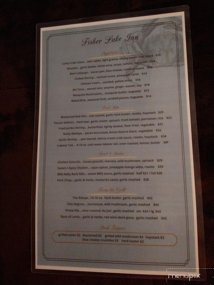 Fisher Lake Inn - Three Rivers, MI menu_pic
