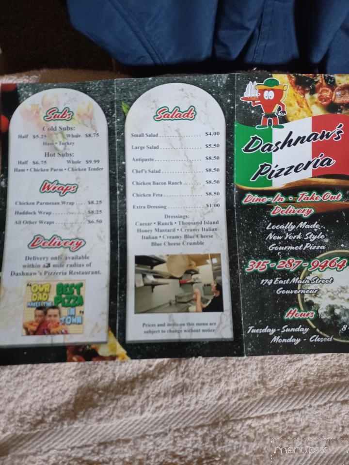Dashnaws Pizzeria - Gouverneur, NY menu_pic