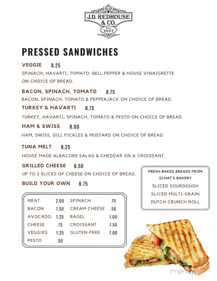 Jd Redhouse & Company - Willits, CA menu_pic