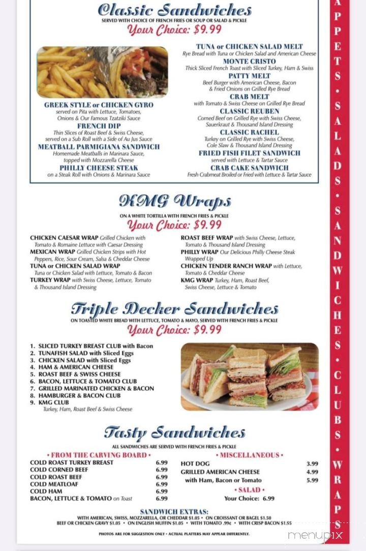 KMJ Diner - Shippensburg, PA menu_pic