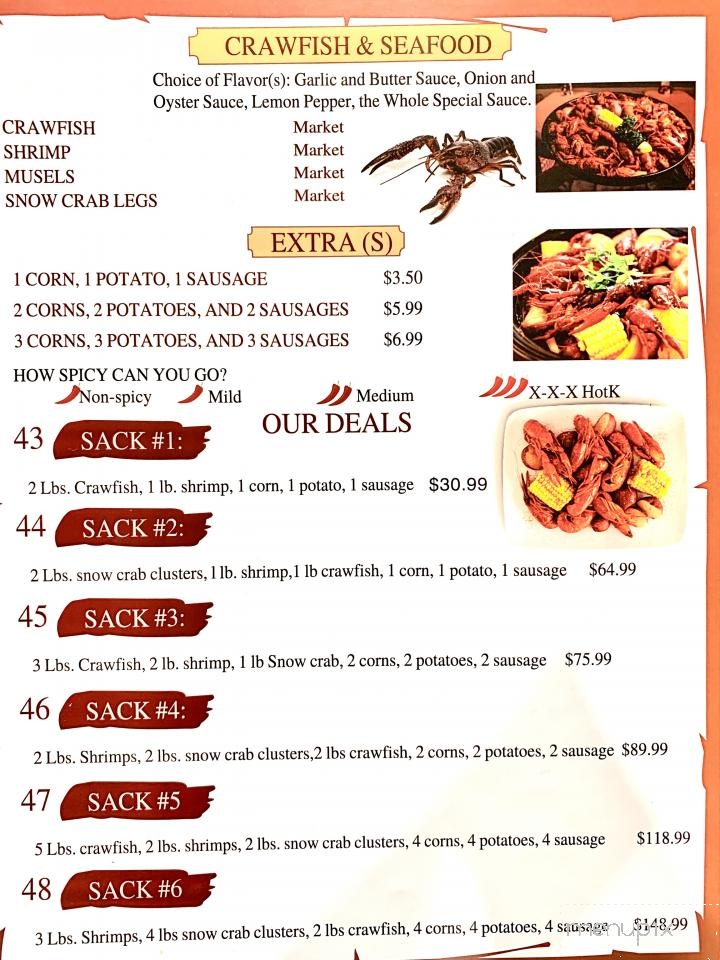 I Love Pho & Crawfish - Rowlett, TX menu_pic
