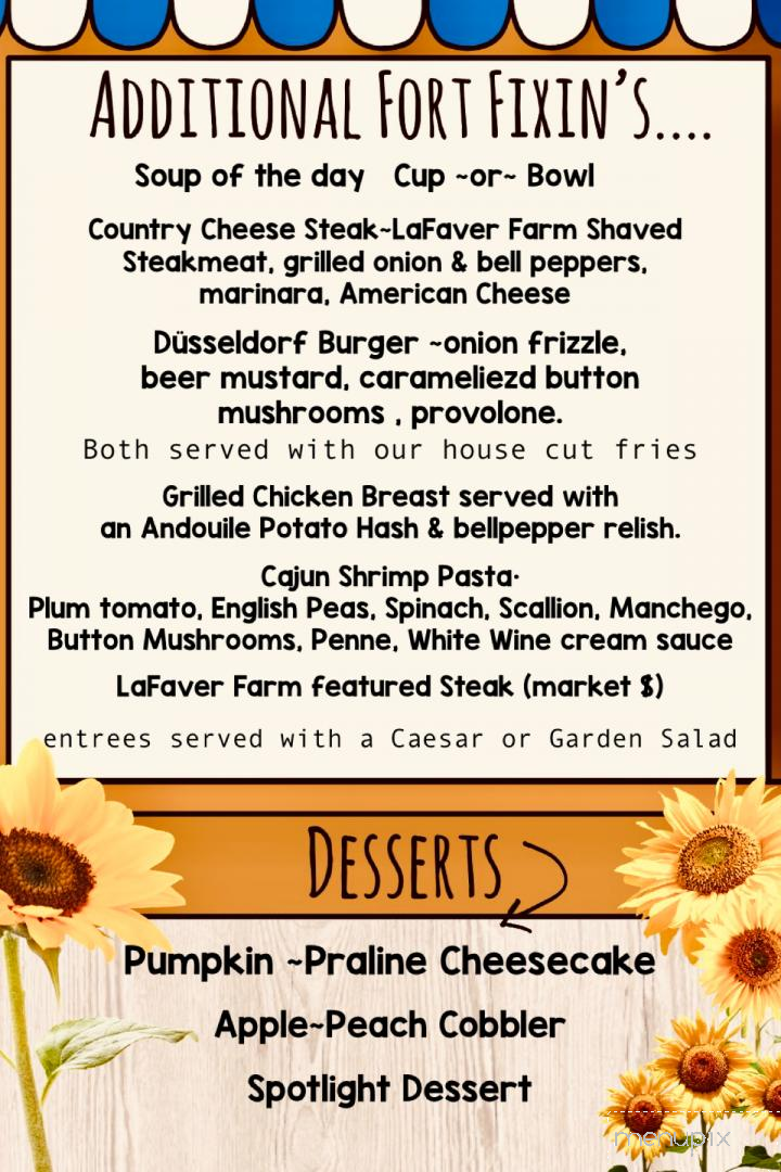 Indian Fort Inn - Hamburg, PA menu_pic