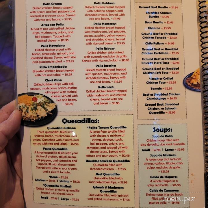 El Rebozo Mexican Restaurant - Arden, NC menu_pic