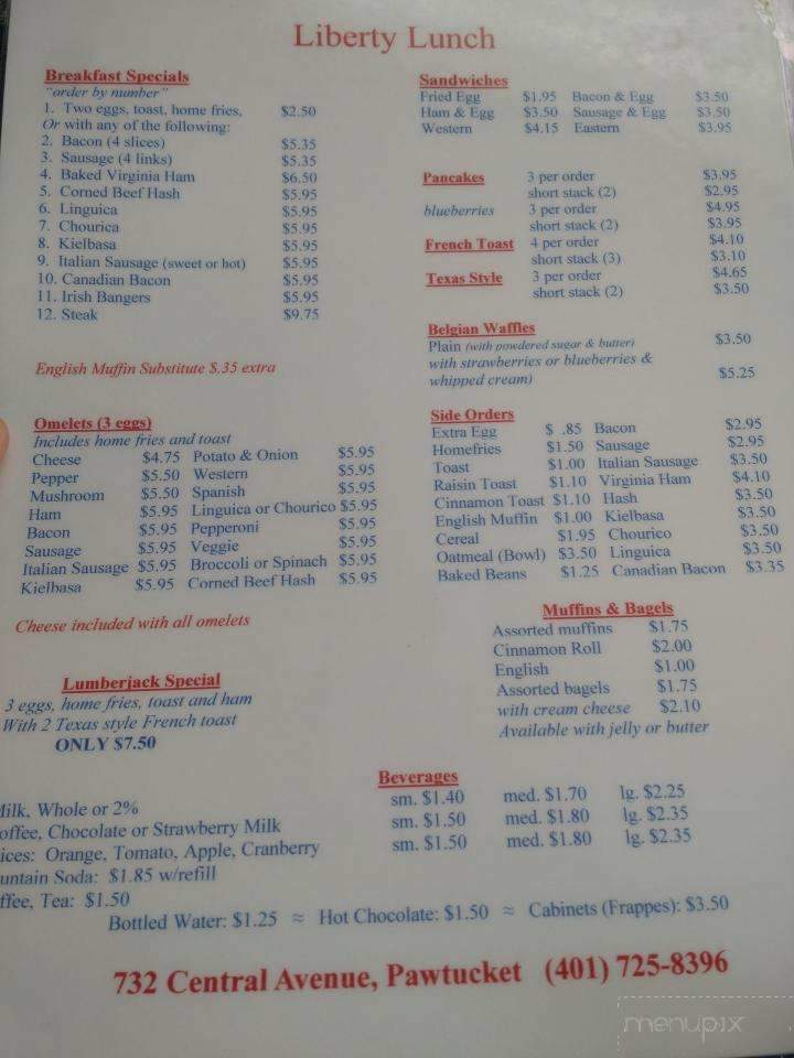 Liberty Lunch - Pawtucket, RI menu_pic