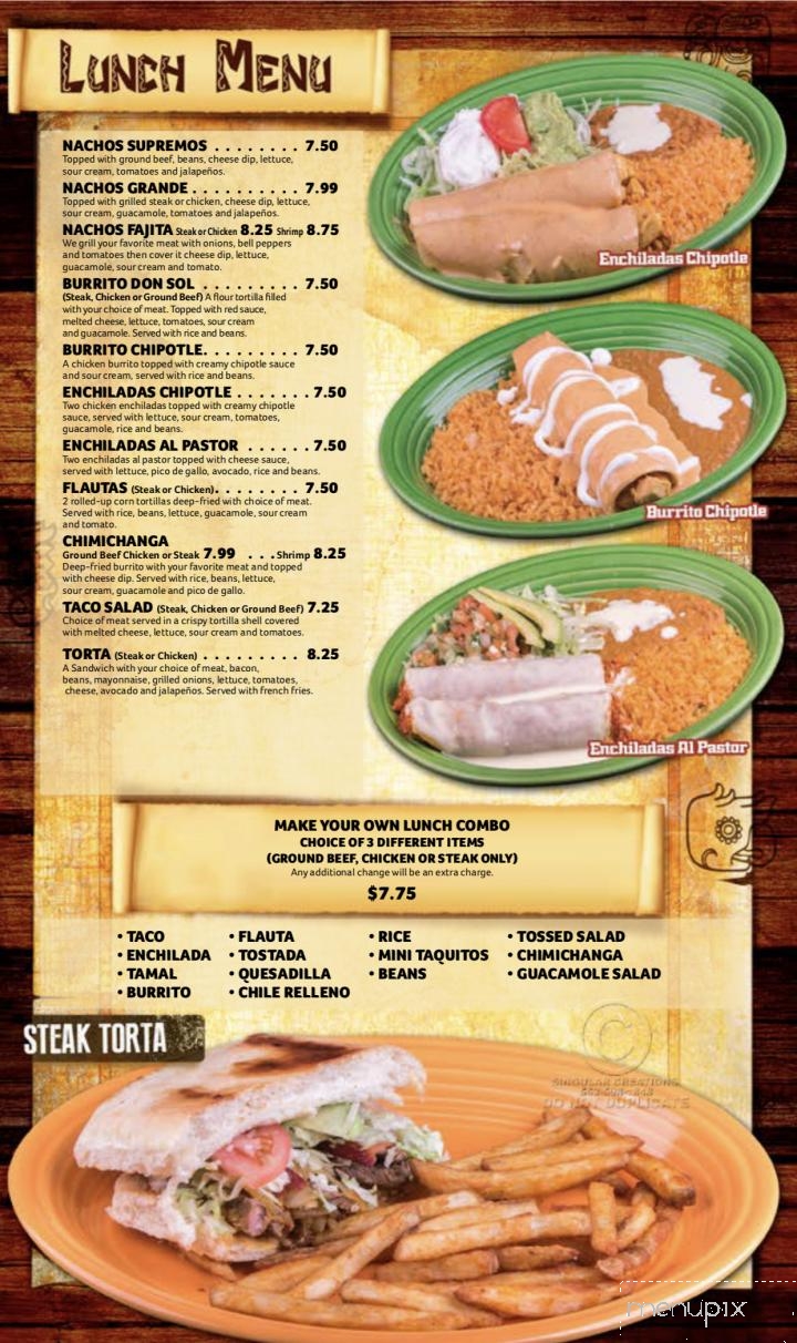Don Sol - Marion, IL menu_pic