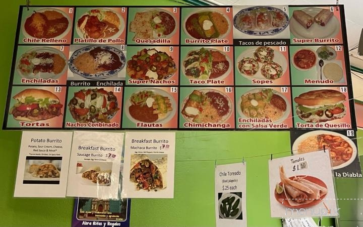 La Espiga - Jefferson, OR menu_pic