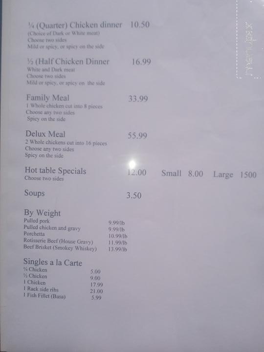 O Poleiro BBQ - Bradford, ON menu_pic