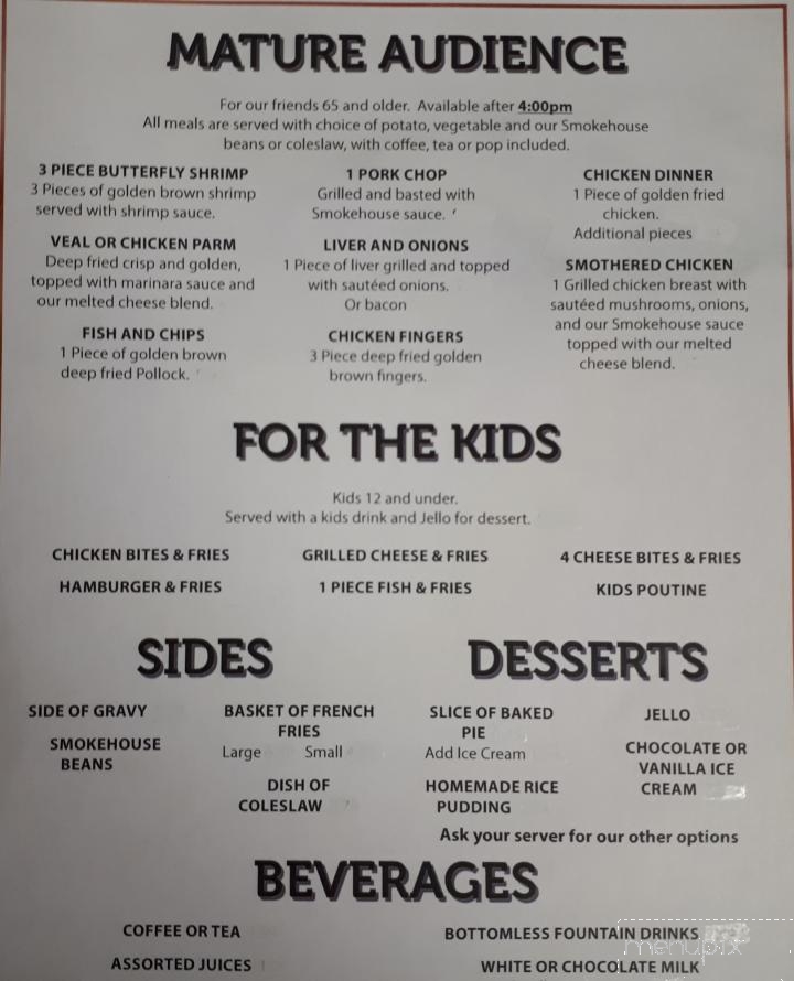 Yeck's Smokehouse Grill - Ridgetown, ON menu_pic