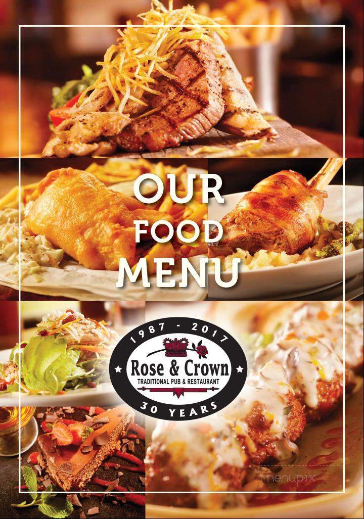 Rose & Crown Pub - Calgary, AB menu_pic