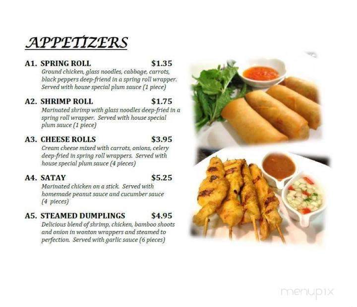 Thai Cuisine - Oxford, MI menu_pic
