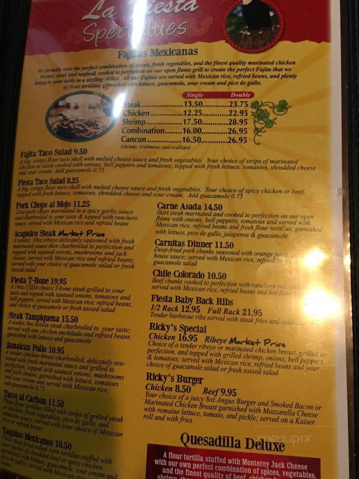 Menu of La Fiesta Grande Restaurante in Natchez, MS 39120