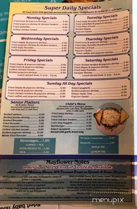 Mayflower Seafood Restaurant - Smithfield, NC menu_pic
