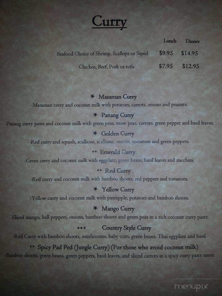 Thai Siam - Bangor, ME menu_pic