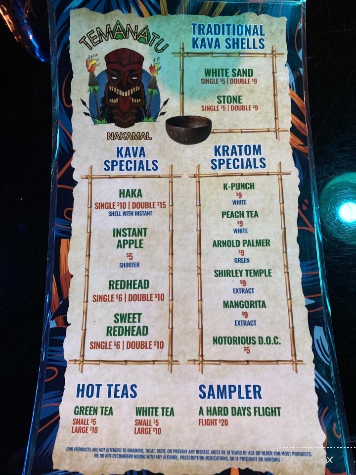Temanatu A Nakamal - West Palm Beach, FL menu_pic