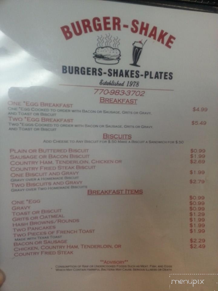 Burger-Shake - Clermont, GA menu_pic