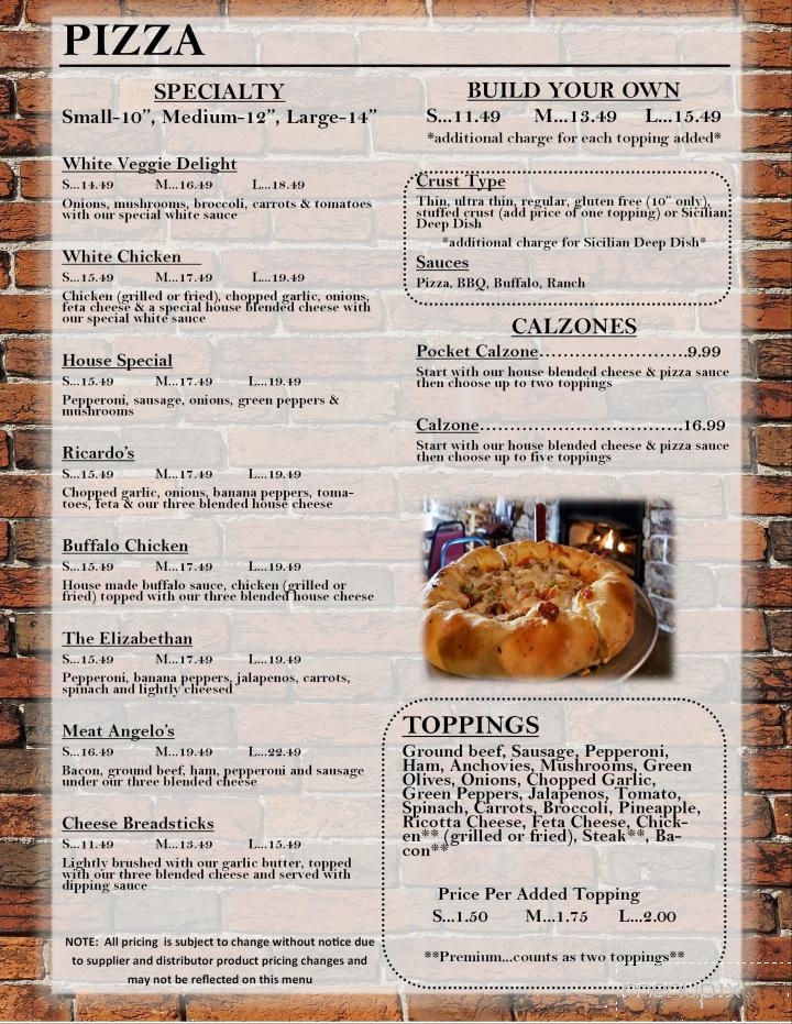 Angelo's in the Gap - Cumberland Gap, TN menu_pic