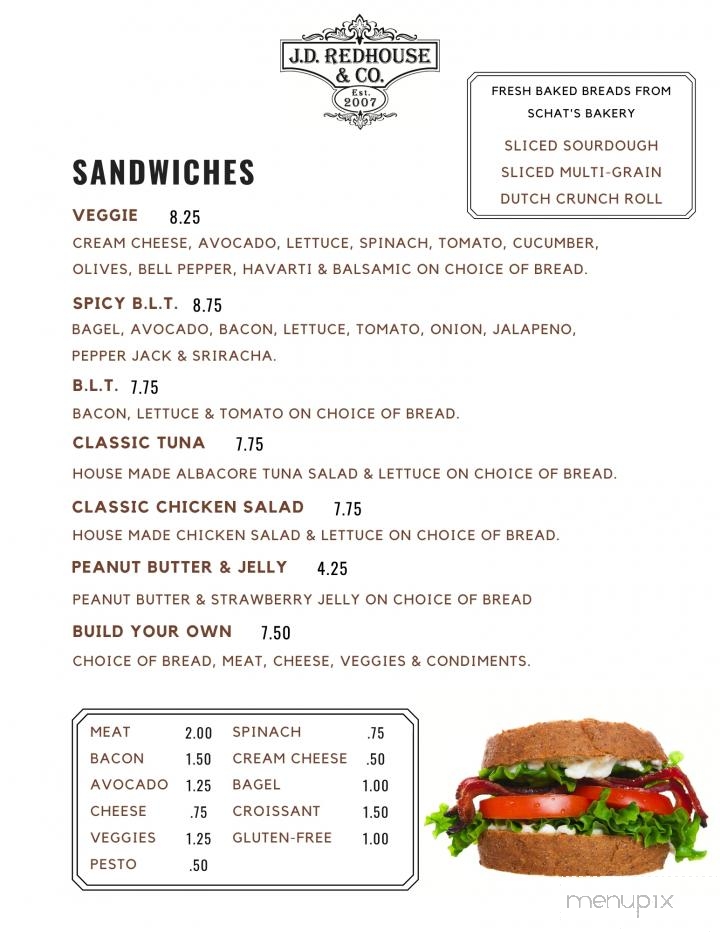 Jd Redhouse & Company - Willits, CA menu_pic