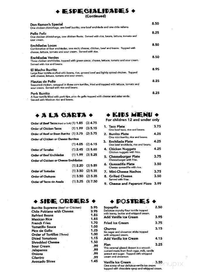 Mesquite Mexican Grill - Jackson, GA menu_pic