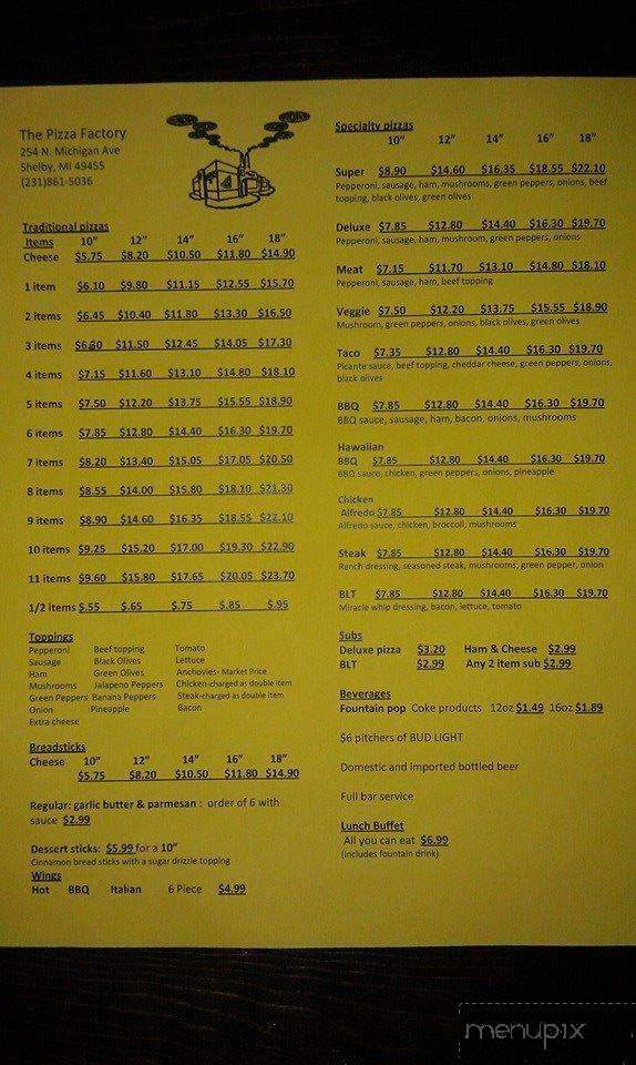 Pizza Factory - Shelby, MI menu_pic