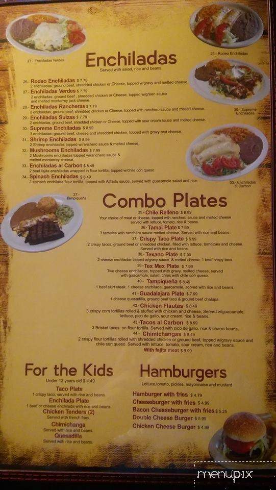 New Rodeo Mexican Grill - Gatesville, TX menu_pic