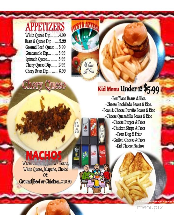 Fiesta Azteca Mexican Restaurant - Raytown, MO menu_pic