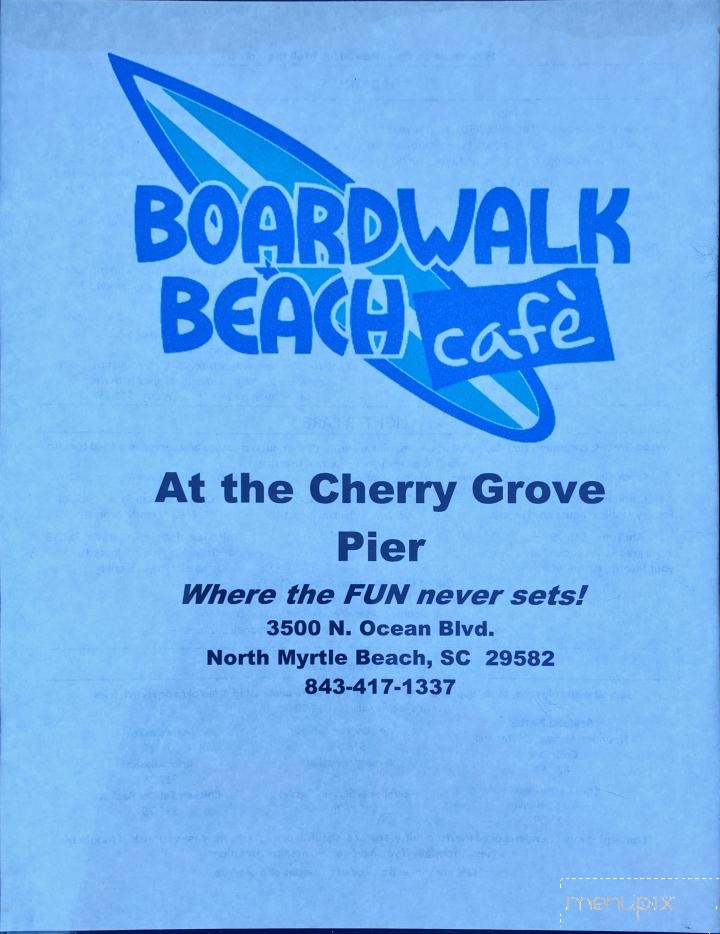 Boardwalk Beach Cafe - Myrtle Beach, SC menu_pic