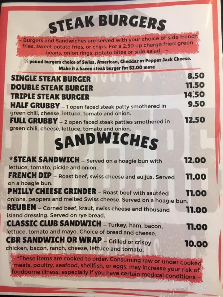 Grubby'z Pine Bluffs - Pine Bluffs, WY menu_pic