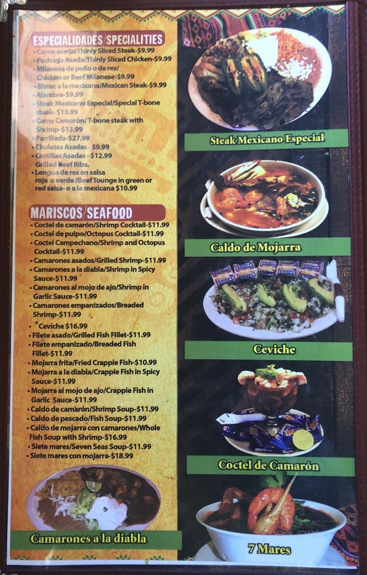 Las Fuentes Mexican Restaurant - Knoxville, TN menu_pic