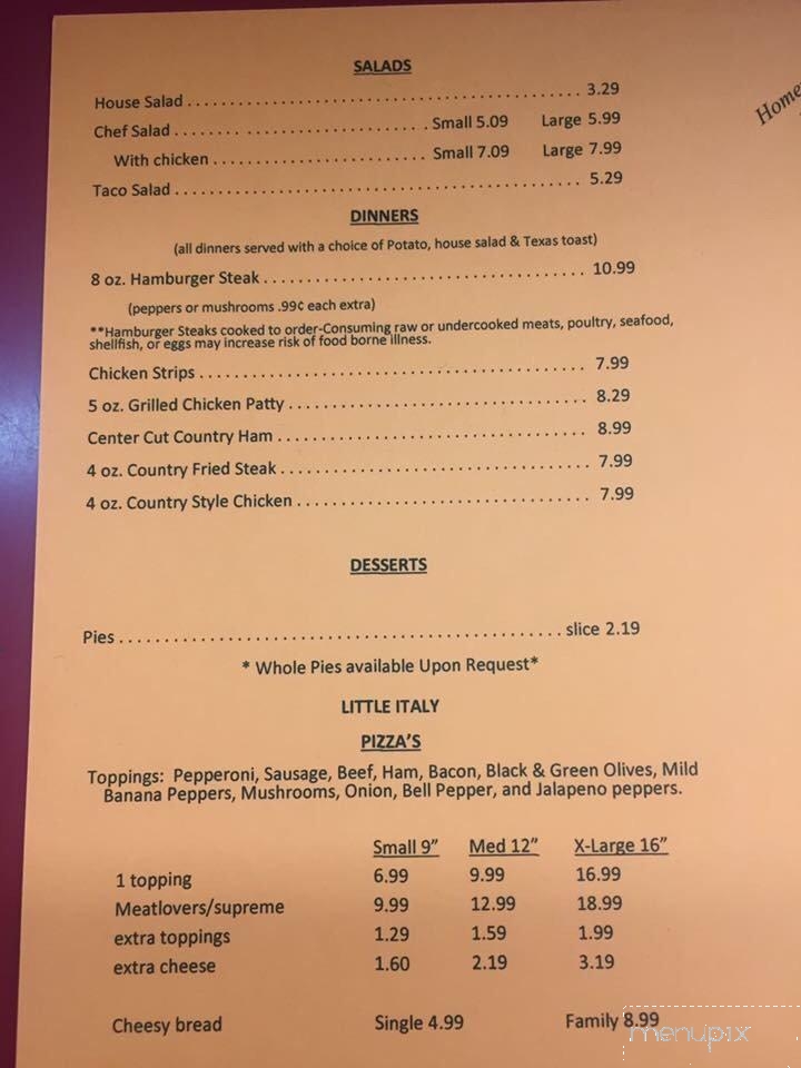 Cully's Market & Diner - Culleoka, TN menu_pic