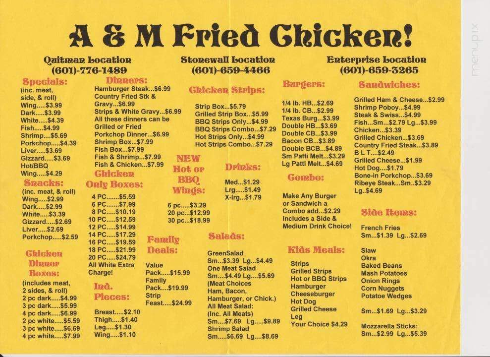 A & M Fried Chicken - Quitman, MS