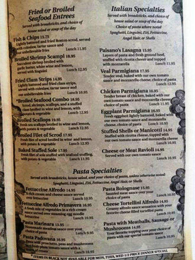 Paisanos Restaurant & Pizzaria - Southampton, MA menu_pic