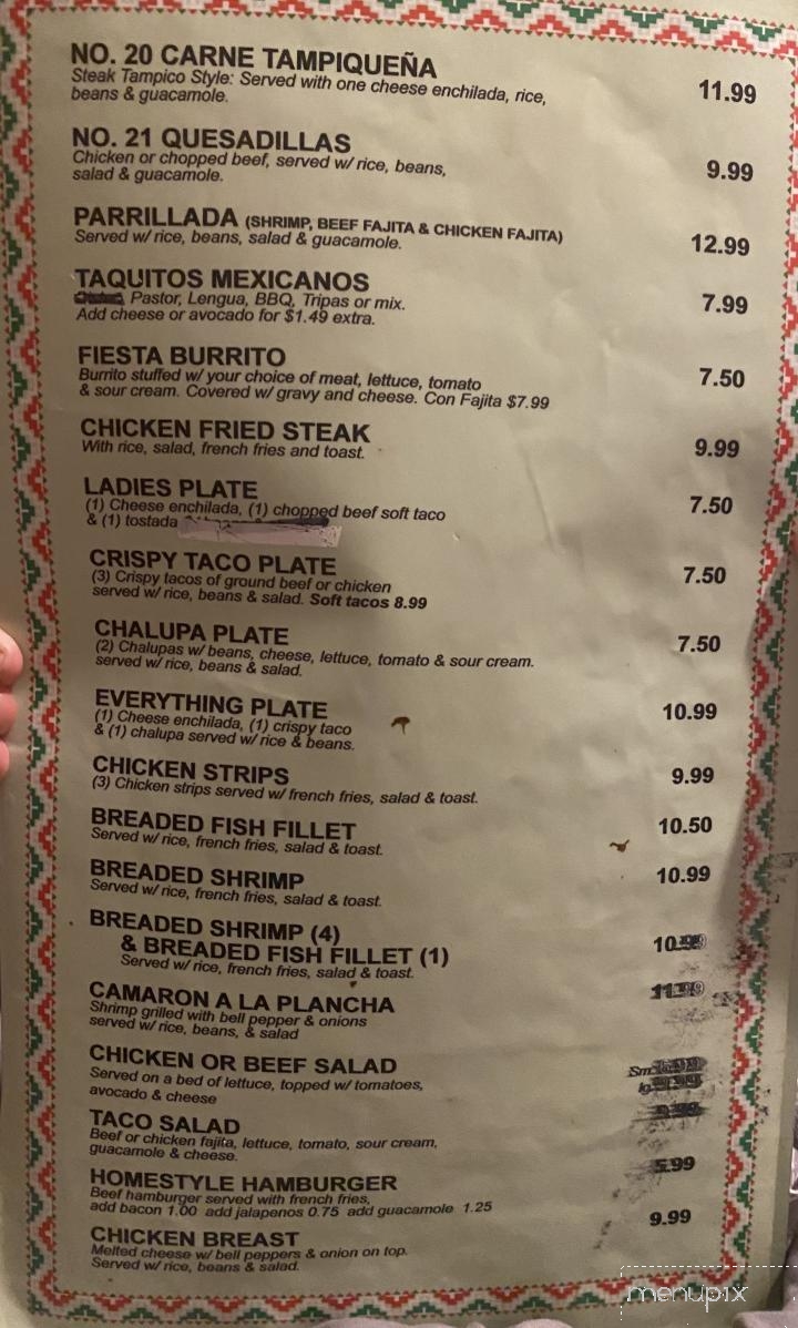 Taqueria Vallarta - Orange Grove, TX menu_pic