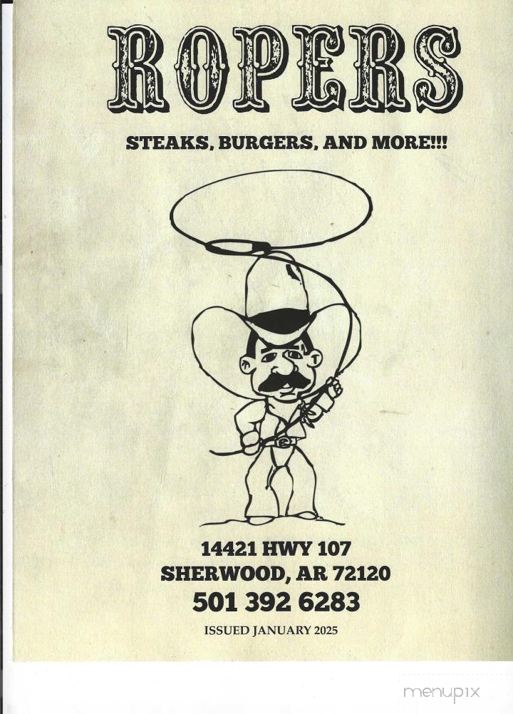 Ropers Restaurant - Sherwood, AR menu_pic