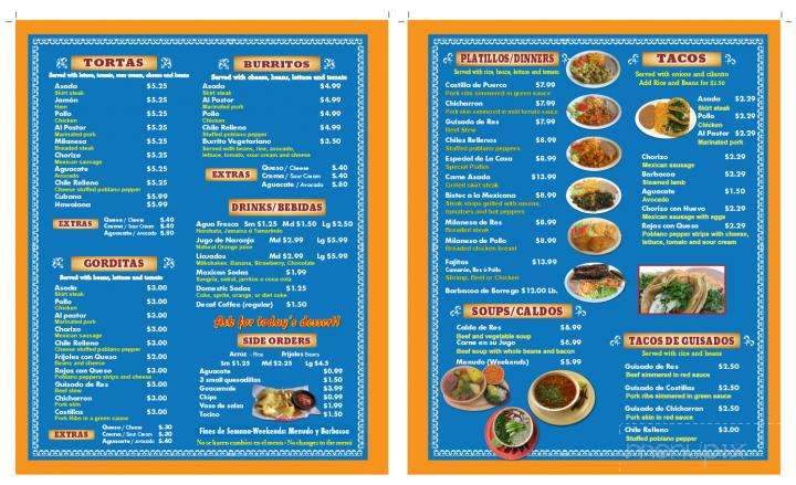 El Balcon Restaurant - Bolingbrook, IL menu_pic