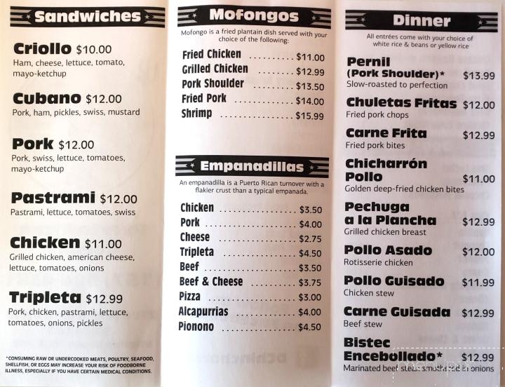 D'Chinchorreo - Virginia Beach, VA menu_pic