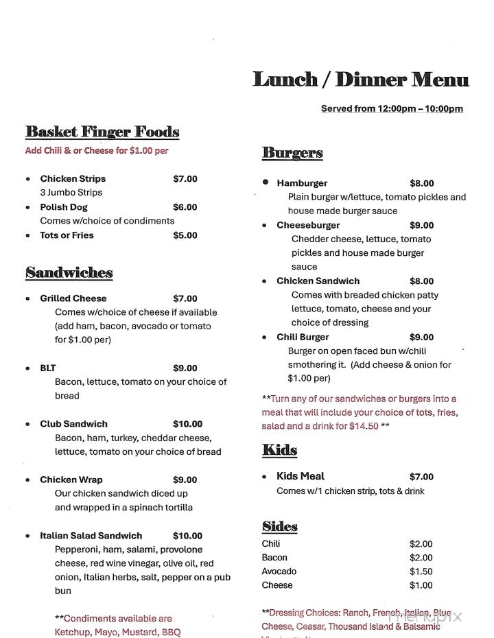 Cherries Snackshack - Junction City, OR menu_pic