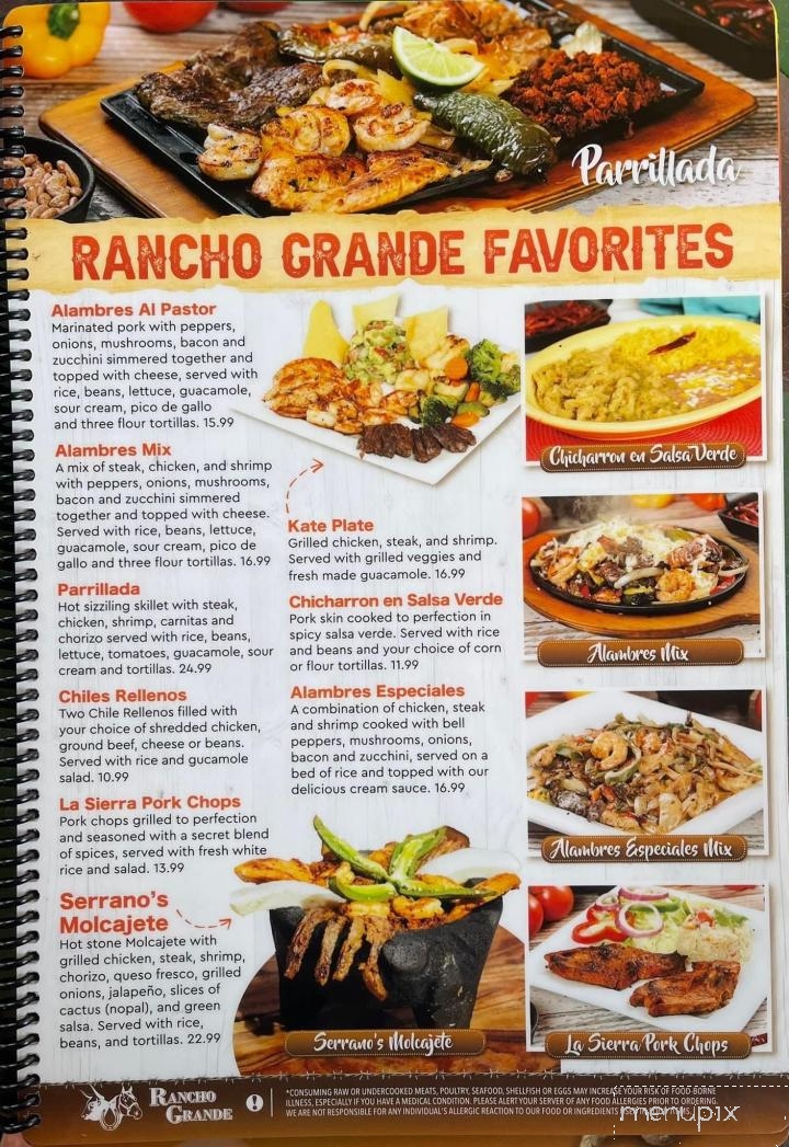 Rancho Grande - Madison, FL menu_pic