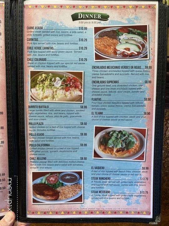 La Plaza - Russellville, AR menu_pic