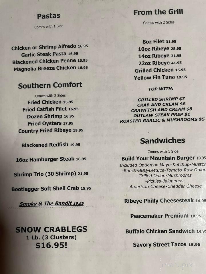 Jason's Southern Table - Kosciusko, MS menu_pic