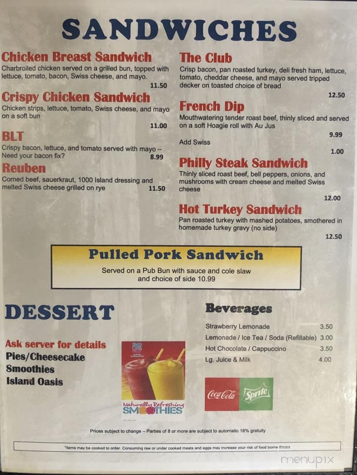 Sandy Family Restaurant - Sandy, OR menu_pic