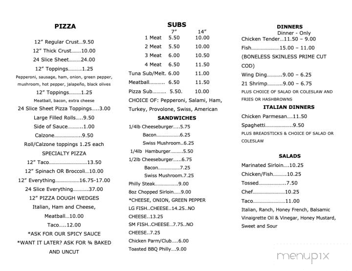 Cozza's Pizza Shop - East Palestine, OH menu_pic