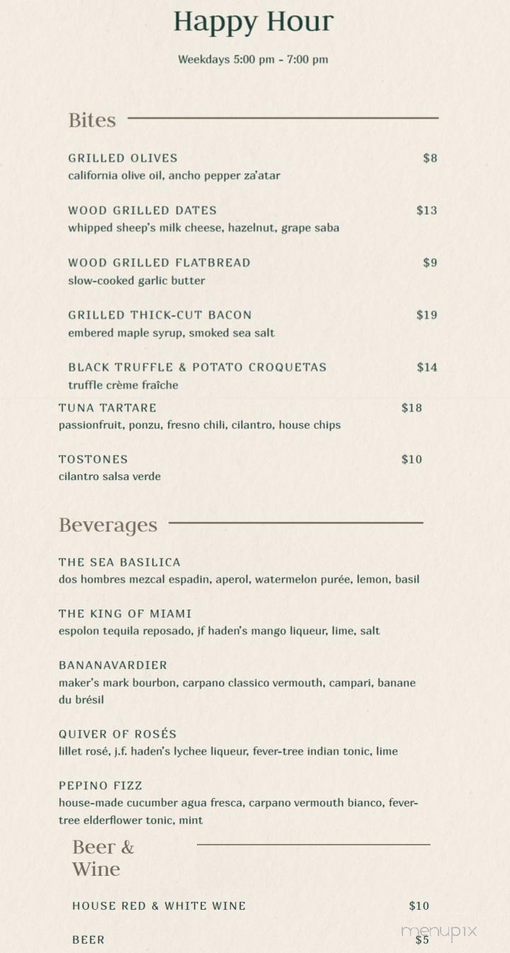 Mayfair Grill - Coconut Grove, FL menu_pic