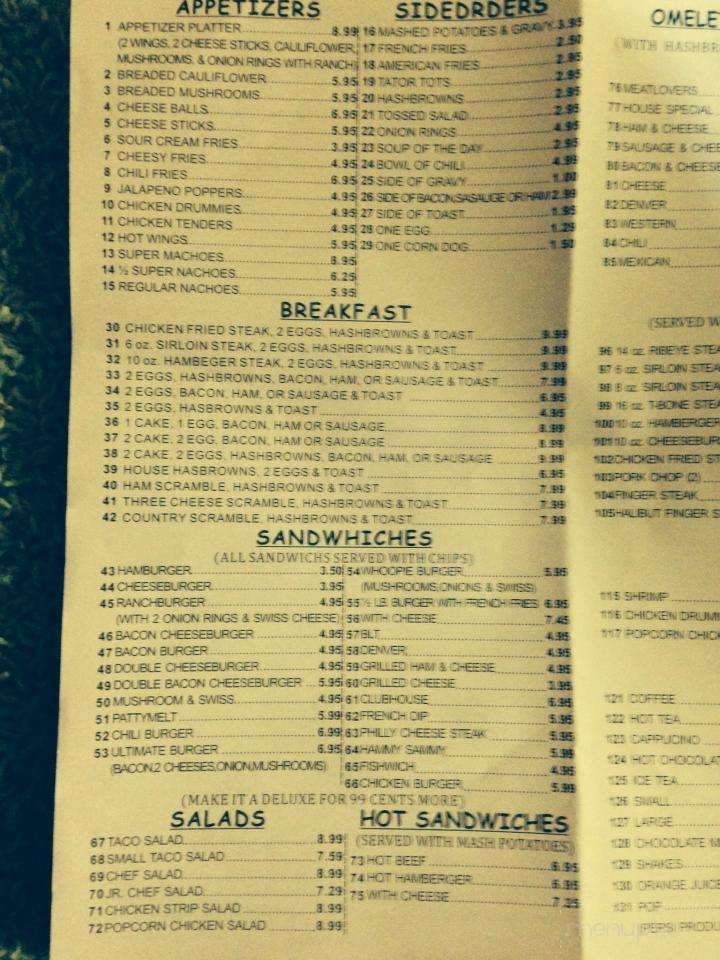North Bound Cafe - Williston, ND menu_pic