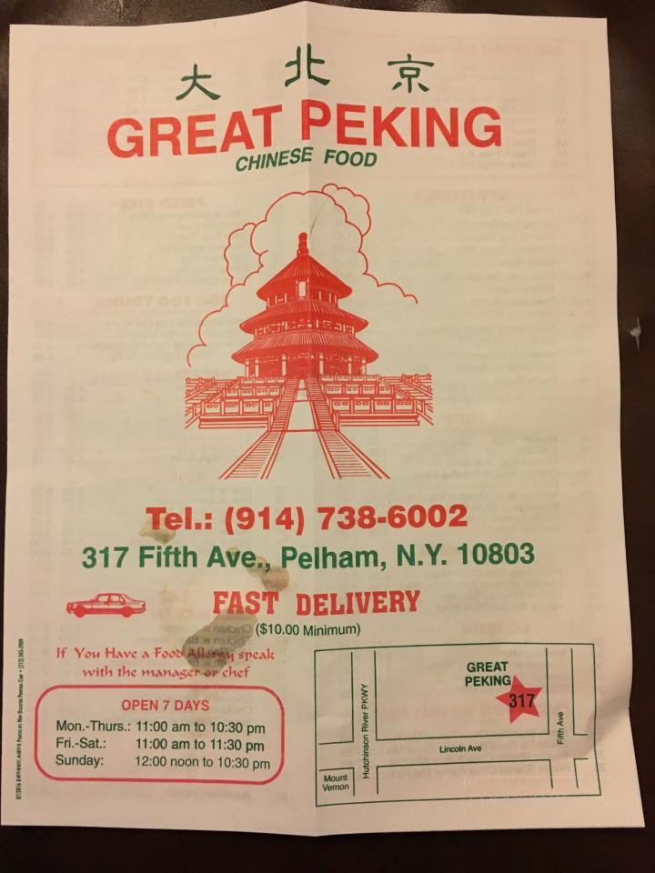 Great Peking Restaurant - Pelham, NY menu_pic