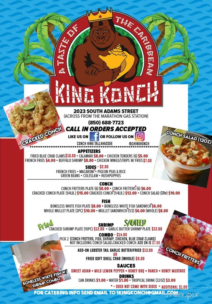 King Konch - Tallahassee, FL menu_pic