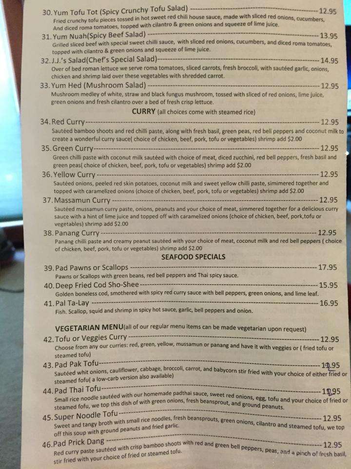 Tiparos Thai Food - Fairbanks, AK menu_pic