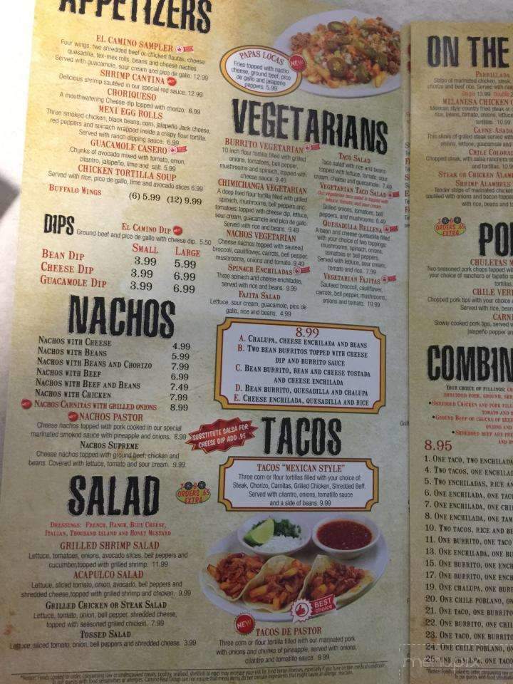 Elcharro Mexican Restaurant - Athens, TN menu_pic