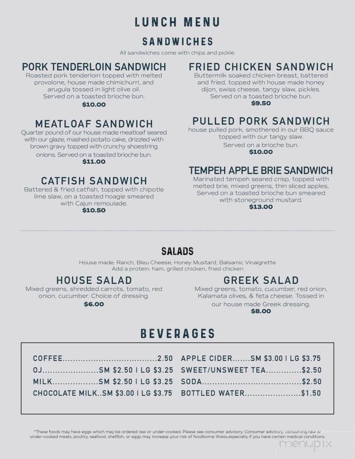 Headwaters Kitchen - Old Fort, NC menu_pic