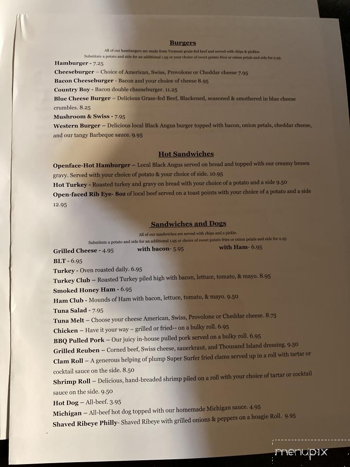Green Mountain Cafe - Saint Albans, VT menu_pic